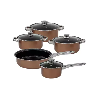 Picture of Cookware Pan Set Rose Gold Saucepan